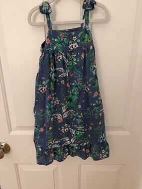 BabyGapFloral tropical print Navy Blue Summer Dress 5T
